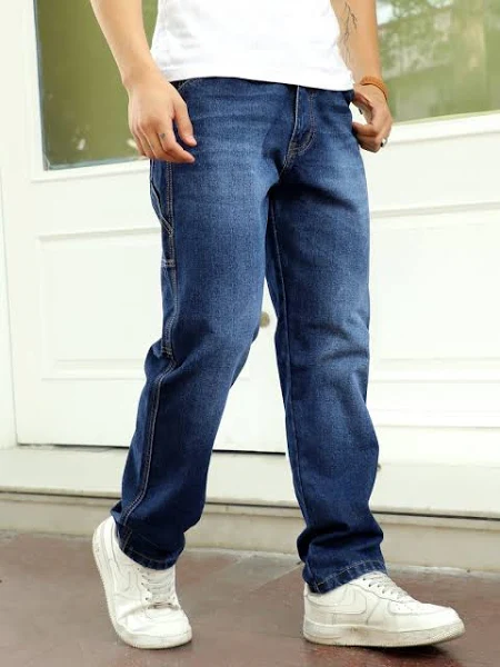 Dark blue denim jeans