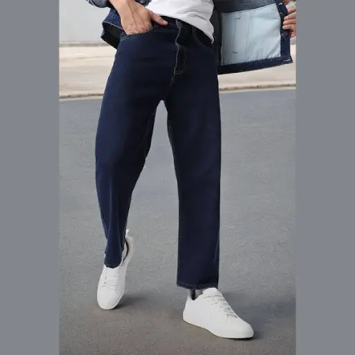 Men's Loose Fit Washed Non-Stretchable Jeans